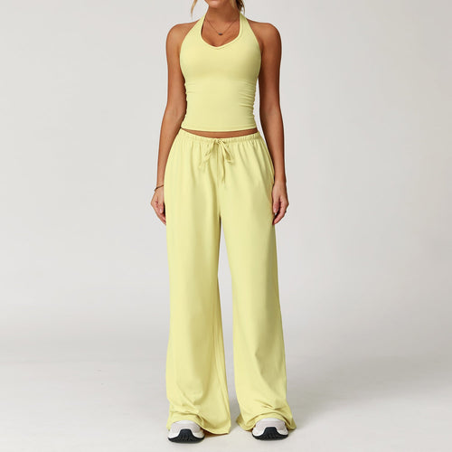⚡Hot Sales 49% OFF🔥Women's 2-Piece Athleisure Outfits - Polyester-Silk Fitted Summervibe Sweatsuit