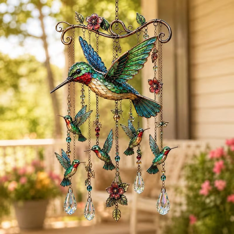 🐬🐢Ocean-Themed Crystal Wind Chime – 🌊Bring the Ocean Glow to Your Garden