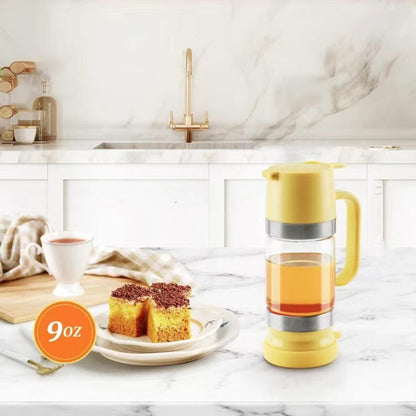 💥SALE 50% OFF🍯✨9oz No-Drip Glass Honey & Syrup Dispenser