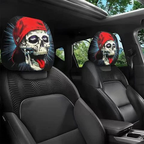 👿🔥 GM-Compatible Washable Cotton Car Seat Headrest Covers 2-Pcs