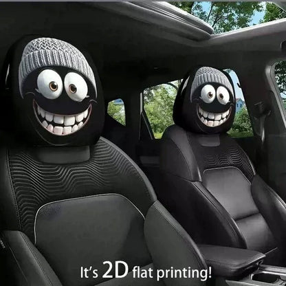 👿🔥 GM-Compatible Washable Cotton Car Seat Headrest Covers 2-Pcs