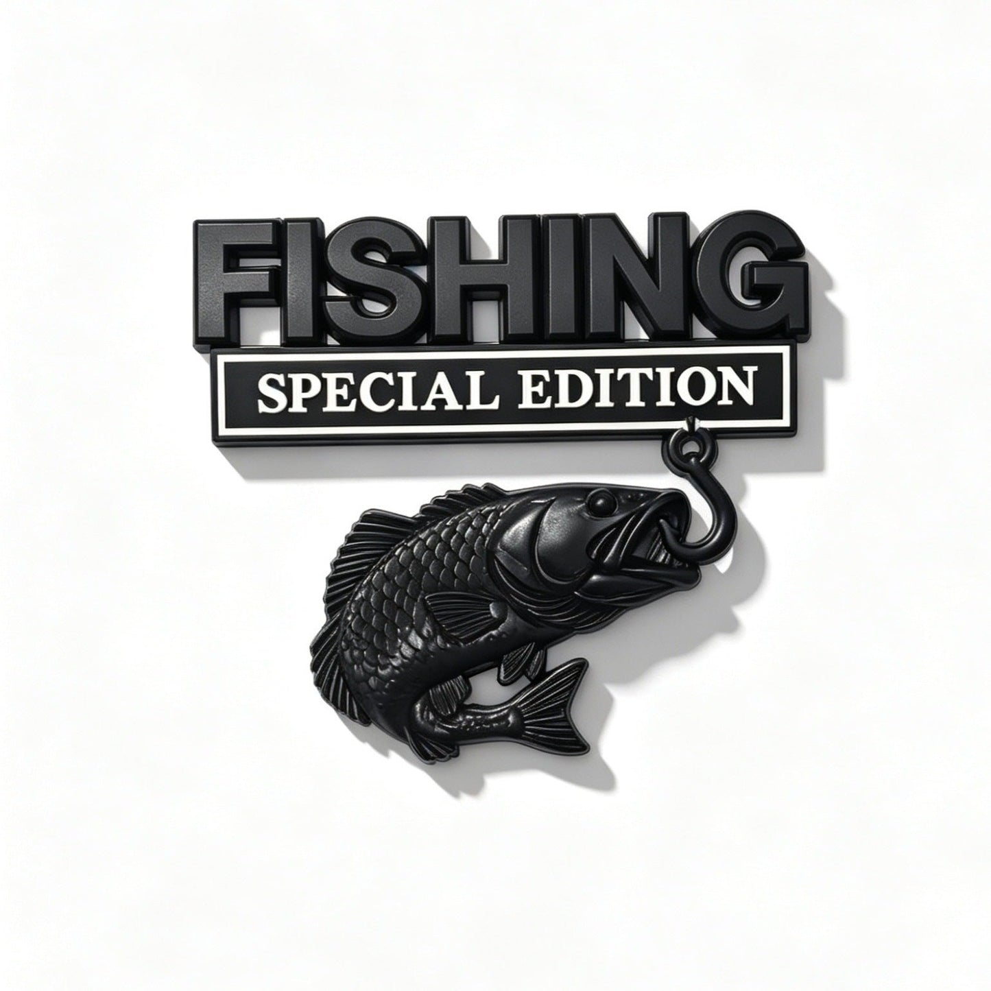 🔥 🎣 Fishing Special EditionTM Premium 3D Metal Vehicle Emblem Badge