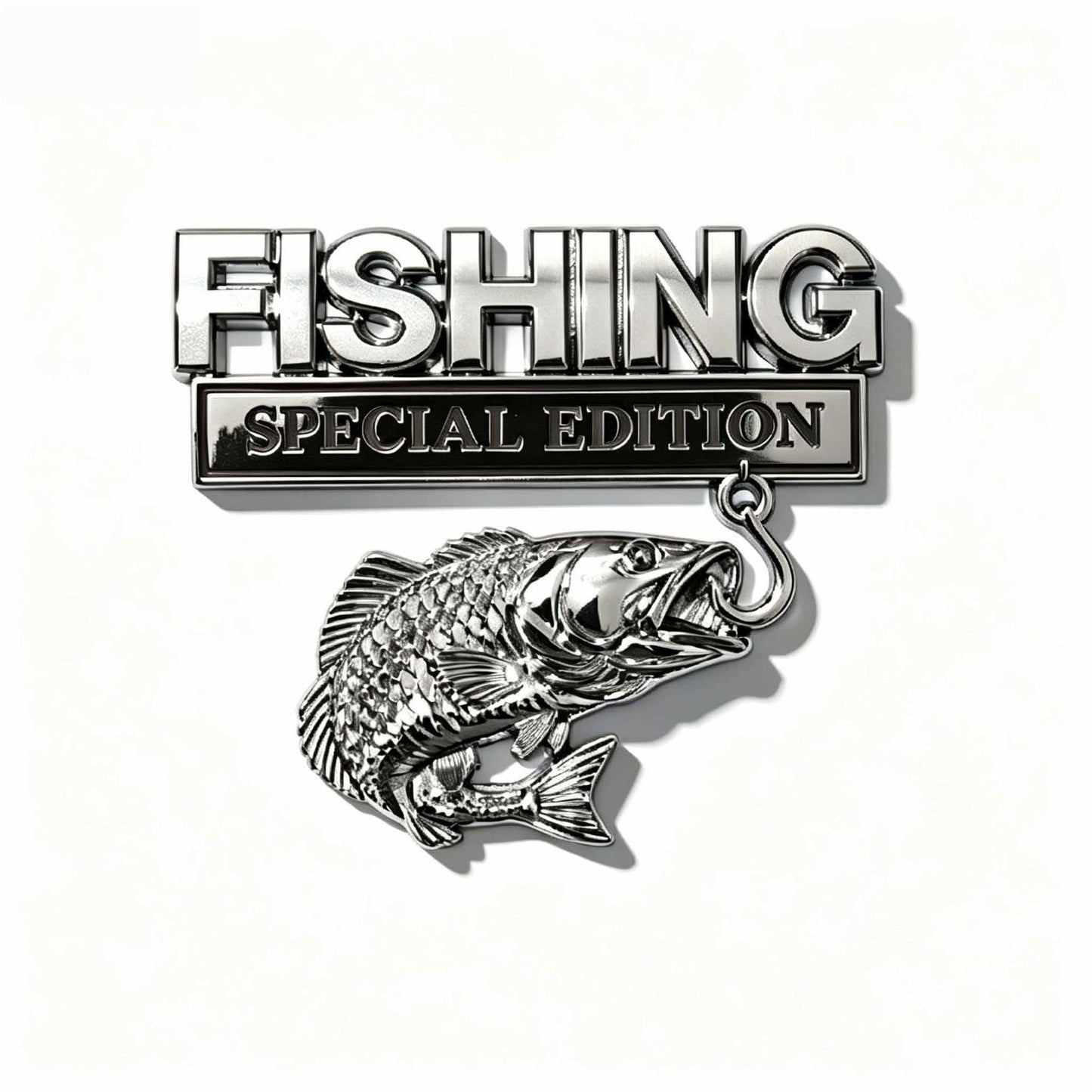 🔥 🎣 Fishing Special EditionTM Premium 3D Metal Vehicle Emblem Badge