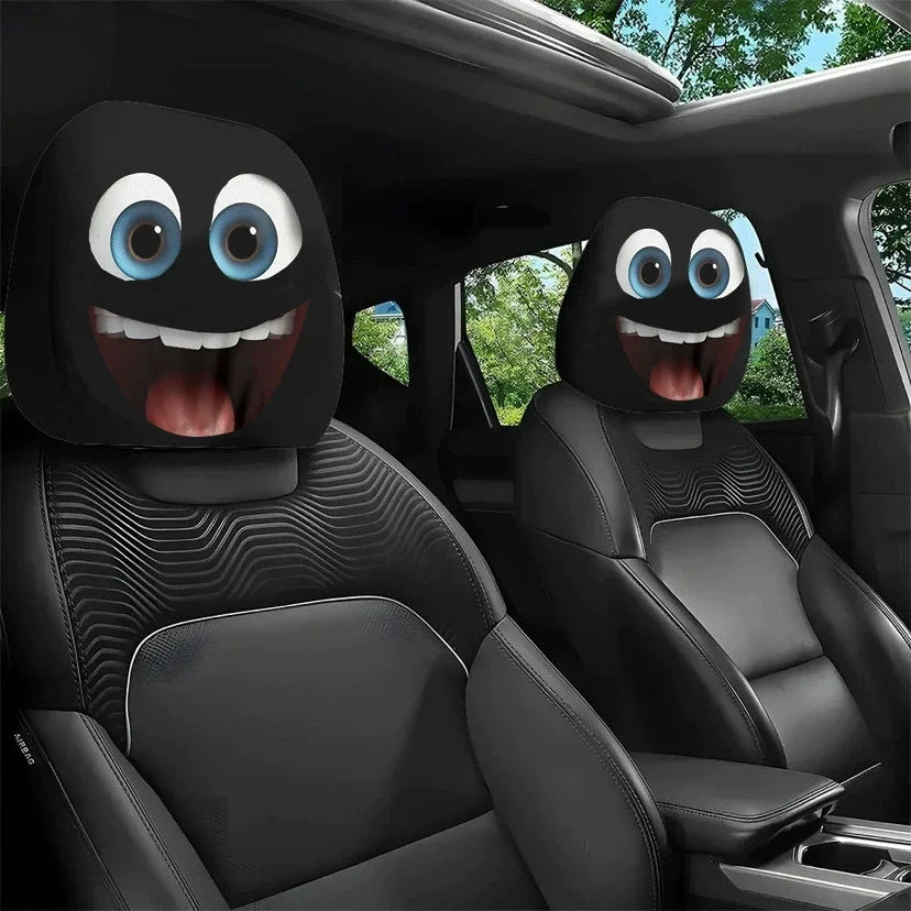 👿🔥 GM-Compatible Washable Cotton Car Seat Headrest Covers 2-Pcs
