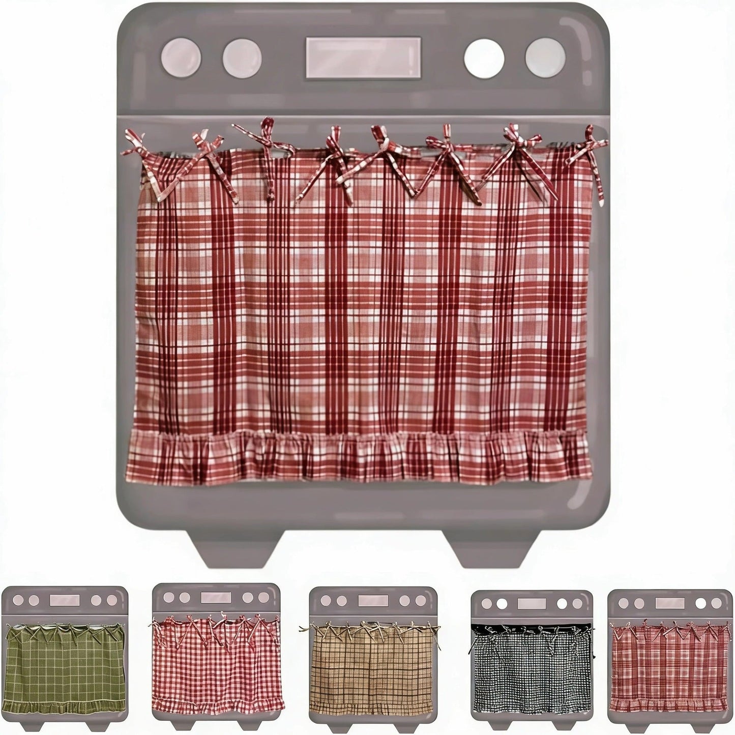 🧺 Handmade Oven Skirts | Farmhouse Kitchen Décor🔒 Heat-Resistant | 🎀 Effortless Install | ✨ Hide Clutter & Elevate Style