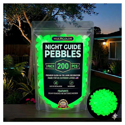 Colorful Glow in the Dark Garden Stones – Luminous Pebbles for Garden, Aquarium & Outdoor Decor