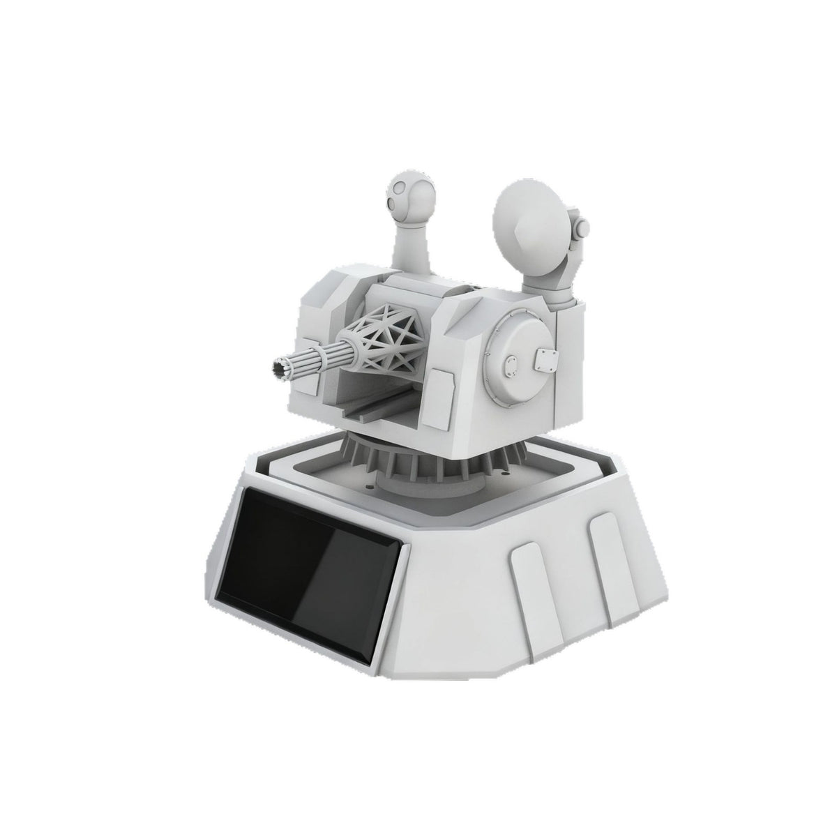 🛡️Solar-Powered Rotating Aircraft Carrier Gun Model