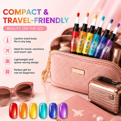 6PCS One-Step Gel Nail Art Pen Set