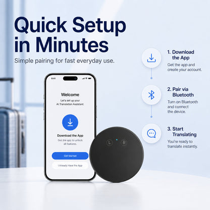 AI Pocket Translator – Real-Time Two-Way Voice Translation in 35+ Languages