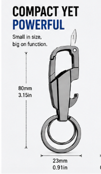 🔥Hot Sales 49% OFF💦5-IN-1 Multi-tool Keychain🛠️