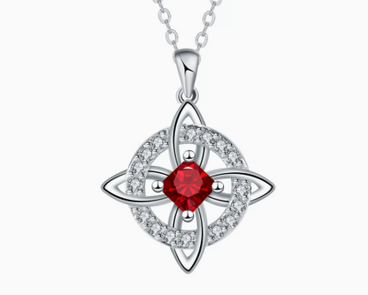 Mystical Birthstone Witches Knot Necklace – Natural Crystal🔮💞Protect Your Loved Ones