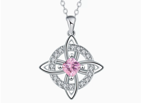 Mystical Birthstone Witches Knot Necklace – Natural Crystal🔮💞Protect Your Loved Ones