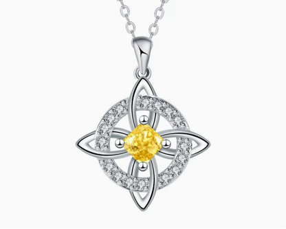 Mystical Birthstone Witches Knot Necklace – Natural Crystal🔮💞Protect Your Loved Ones