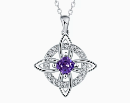 Mystical Birthstone Witches Knot Necklace – Natural Crystal🔮💞Protect Your Loved Ones