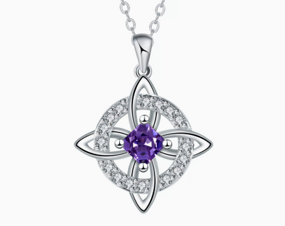 Mystical Birthstone Witches Knot Necklace – Natural Crystal🔮💞Protect Your Loved Ones