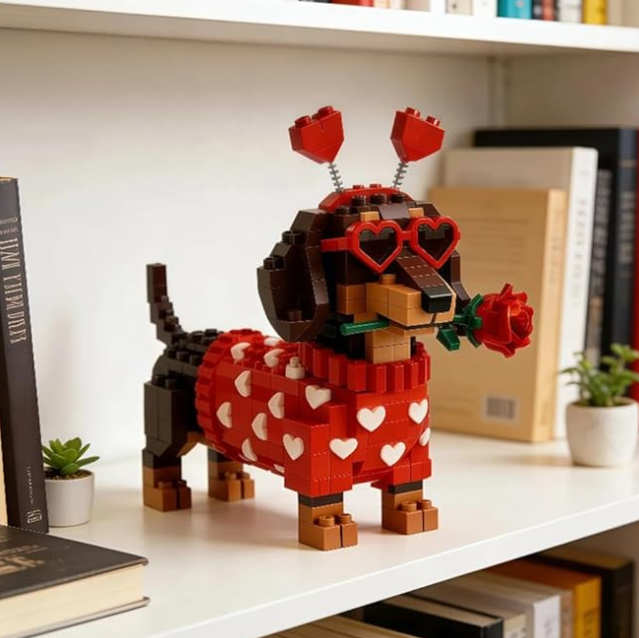 💖 2026 Valentine’s Day Exclusive Dachshund Brick Set 🐕