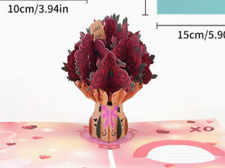💌2-in-1 Gift & Décor for Every Moment🌸3D Flower Bouquet Pop Up Card