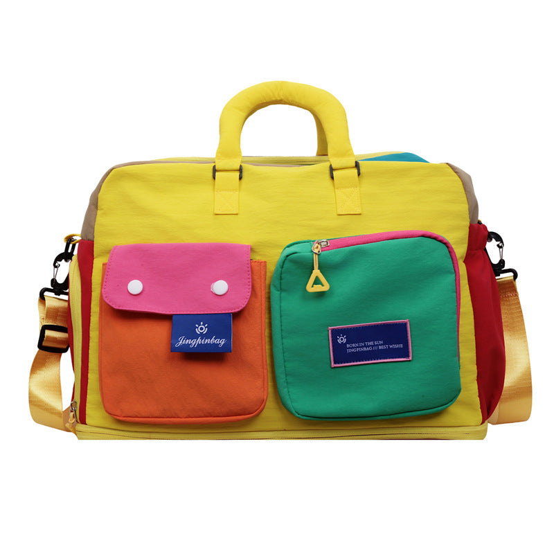 🔥Casual Color Block Overnight Bag