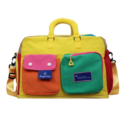 🔥Casual Color Block Overnight Bag