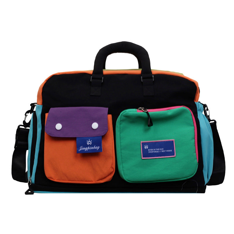 🔥Casual Color Block Overnight Bag