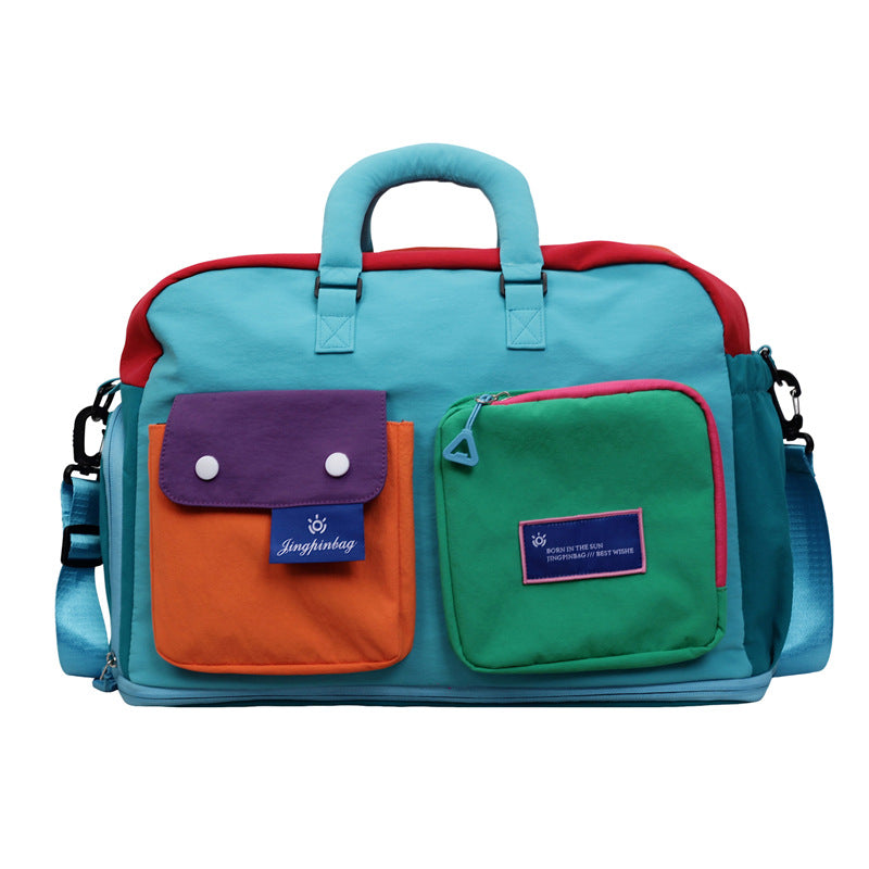 🔥Casual Color Block Overnight Bag