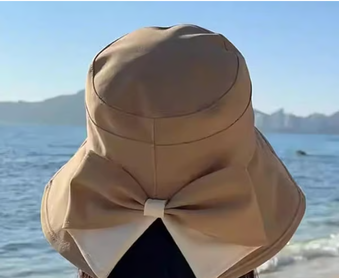 Women's Bowknot Wide Brim Sun Protective Hat