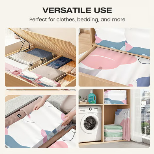📦 Large-Capacity Vacuum Bags – No Pump Needed! 💨✨