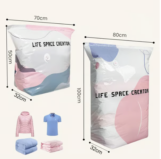 📦 Large-Capacity Vacuum Bags – No Pump Needed! 💨✨