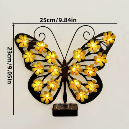 Solar Lights Outdoor Metal Butterfly Wall Decor