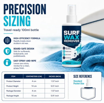 Surfboard Wax Remover Spray Quick Acting Cleansing Formula