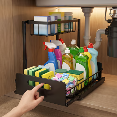 📢📢49% OFF !! ⏰Pull-Out Under-Sink Organizer