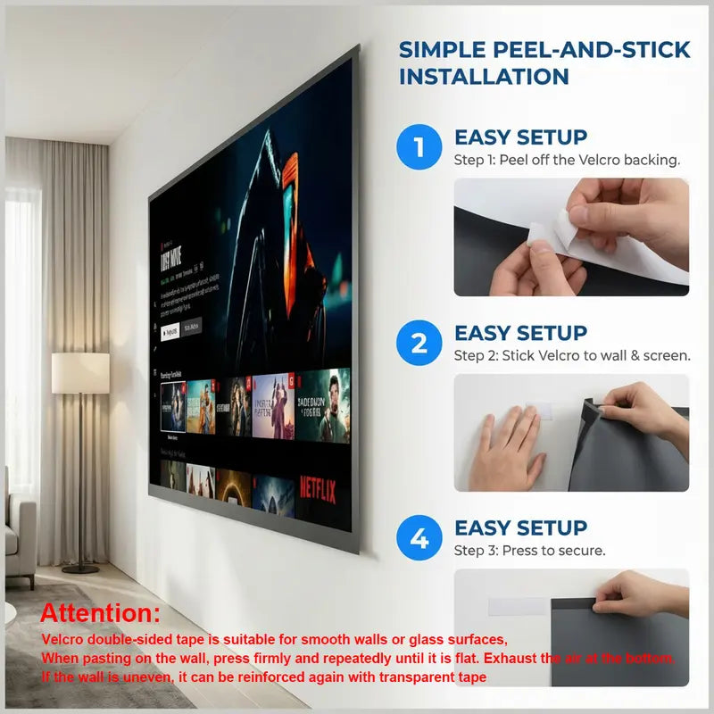 4K UHD Anti-Light Foldable Portable Projector Screen