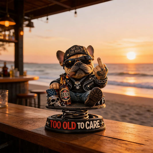 Grumpy "Demasiado viejo para importar" Bobblehead – Divertida decoración para el salpicadero del coche con resorte