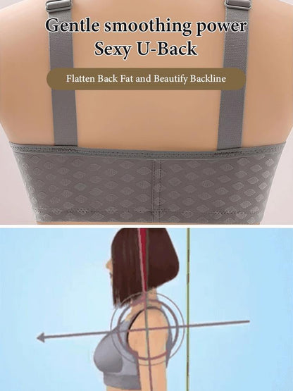Front-fastening anti-sagging and push-up bra