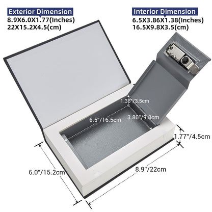 🔥2026 NEW ARRIVAL🔥Simulated Book Safe, Combination Book-style Cash Lock Box, Secret Hidden Storage Box