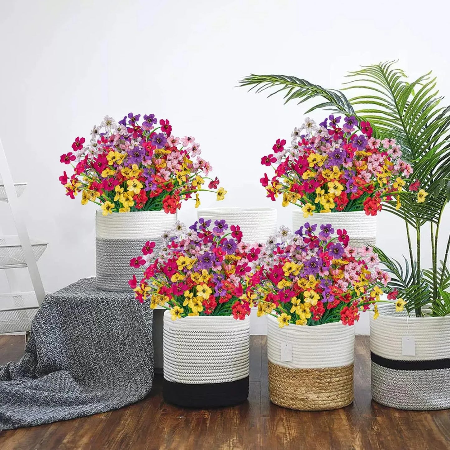 🌸🌱High-Grade Material Artificial Flowers 🌸 Fill 1 POT ( 6 pieces)