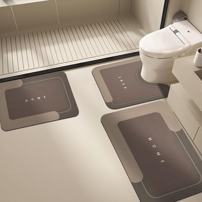 Three-piece non-slip bathroom mat set
