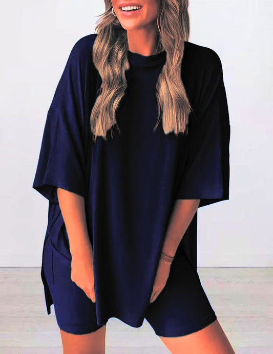 Traje casual suelto de dos piezas para mujer, verano 2026