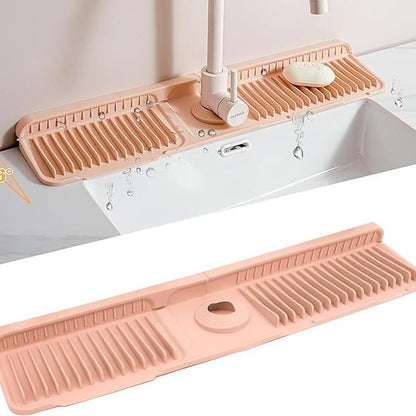 💖Kitchen Sink Faucet Mat, Silicone Folding Splash Guard