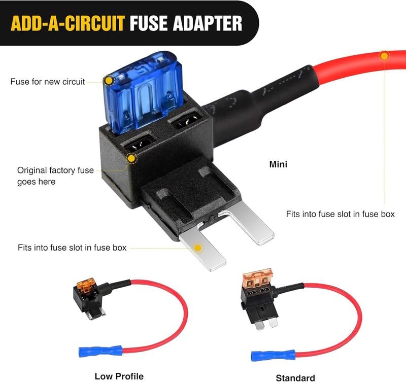 12-piece set of 4 types of additional circuit fuse tapping kit