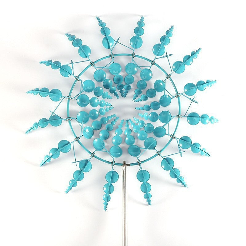Vibrant Spinning Yard Art