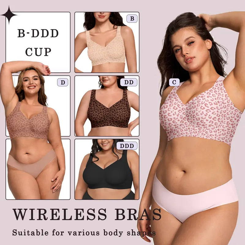 Jelly Seamless Lift Bra Wireless Push Up No Underwire Full Coverage Plus Bras