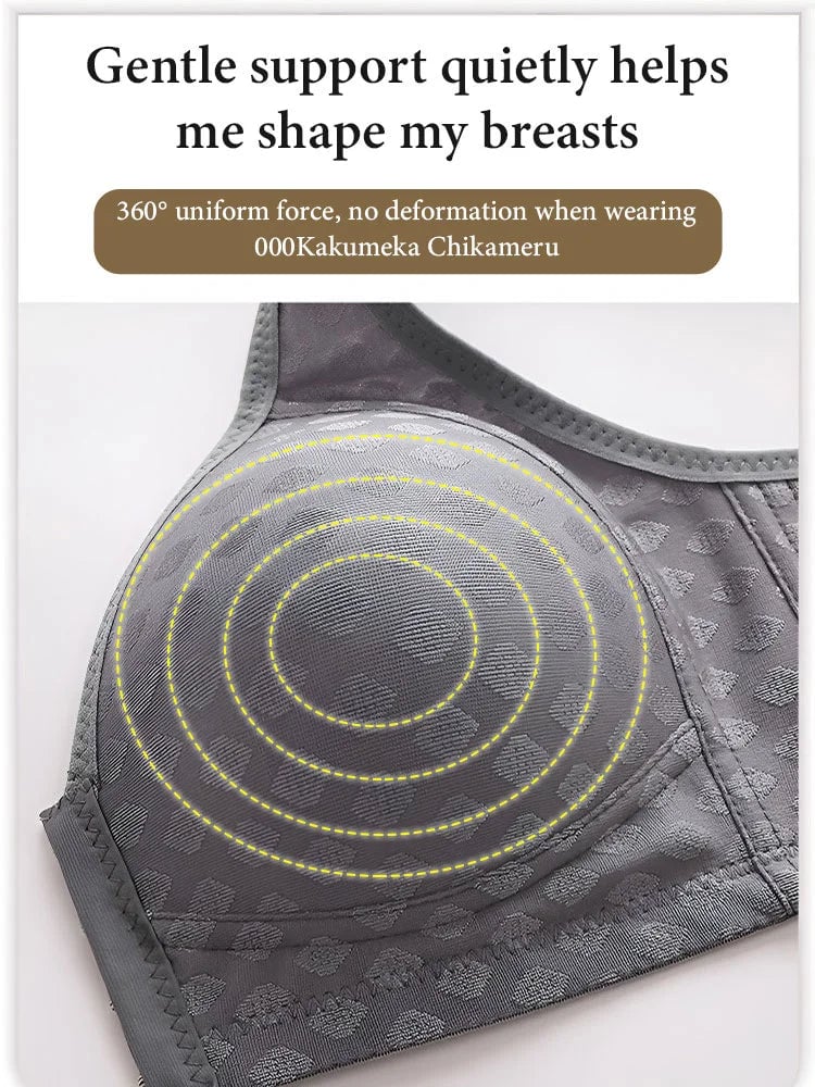Front-fastening anti-sagging and push-up bra