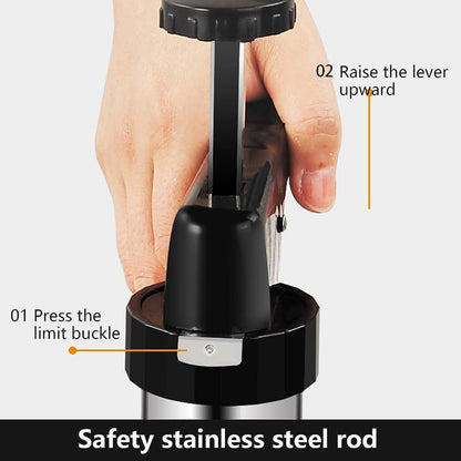 Stainless Steel Cookie Press with 13 Discs & 8 Nozzles