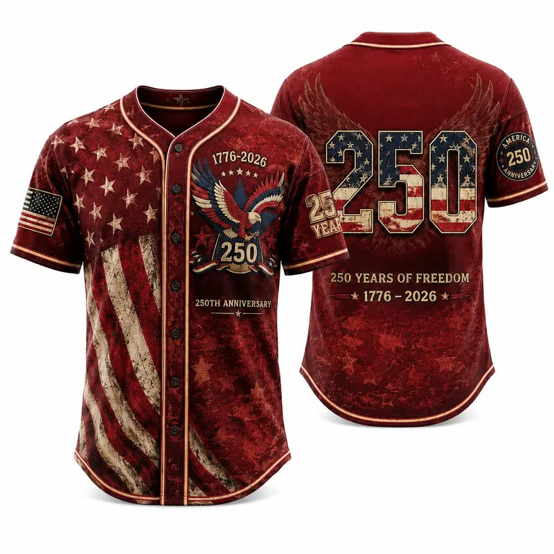 Vintage 250th Anniversary Button Down Shirt with for 4th of July Outfits 1776-2026