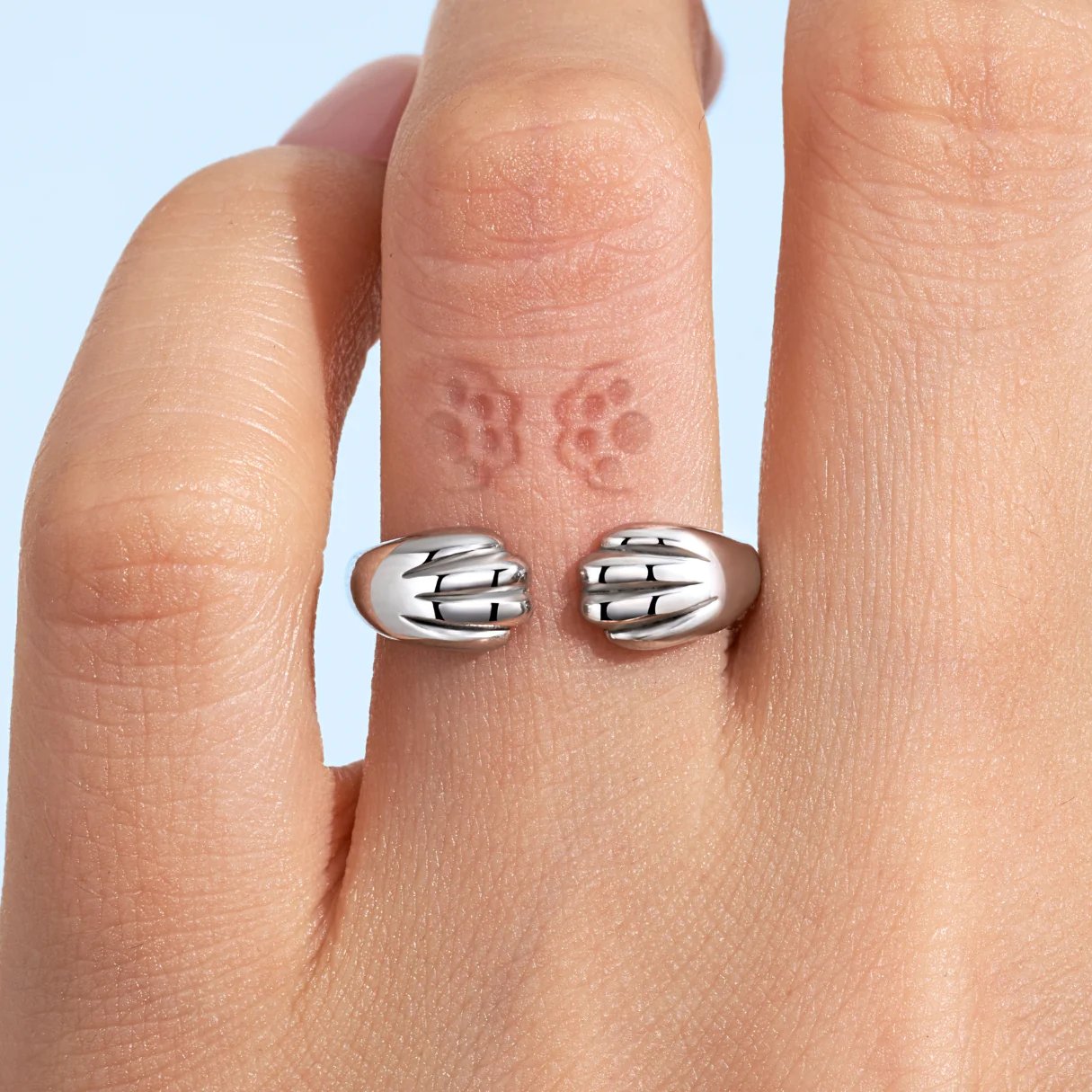 🔥New Adjustable Opening Paw Print Ring💍