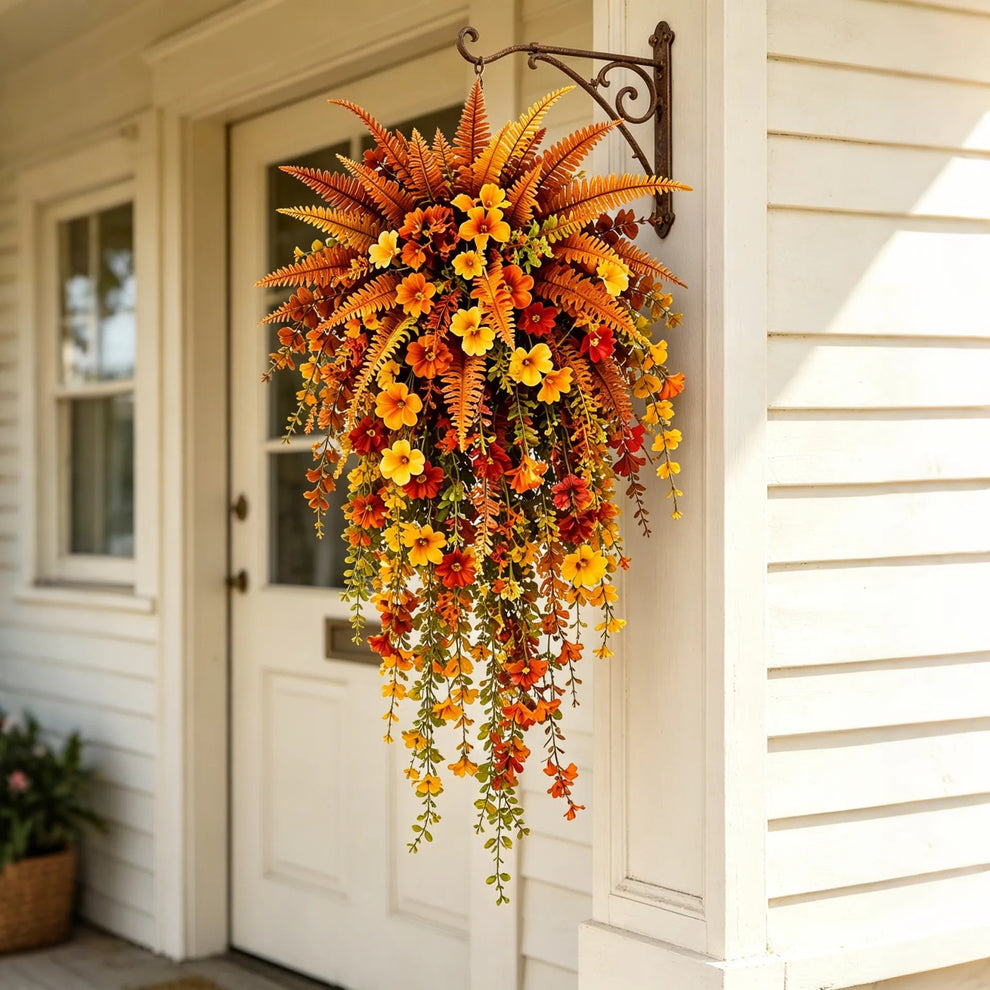 🍂Artificial Fern for Autumn Outdoor Decor– Autumn Porch & Door Decoration