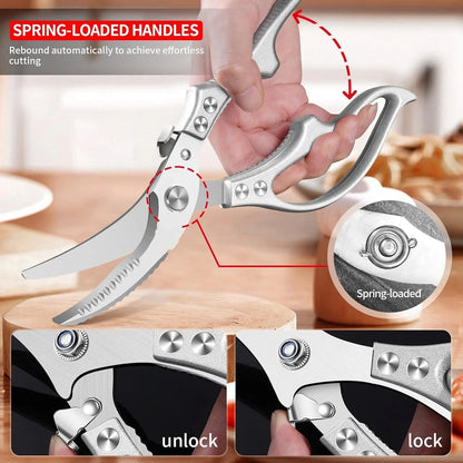 ✂️ ¡OFERTA LIMITADA 49% DE DESCUENTO! ⚡ Tijeras de Cocina Multifunción de Alta Resistencia – Herramienta 4 en 1 con Descamapeces, Abrebotellas y Bloqueo de Seguridad 🔪
