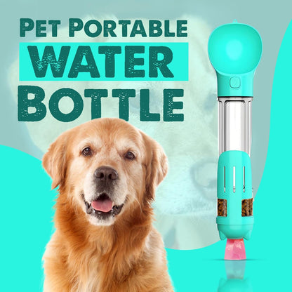 🐾💧4-in-1 Dog Water Bottle 🐶 500ML Portable Pet Water Dispenser