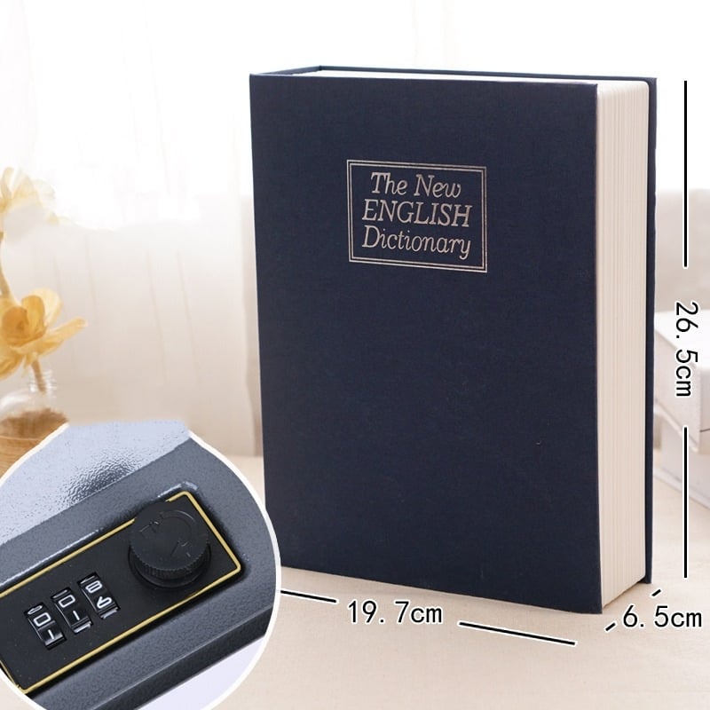 🔥2026 NEW ARRIVAL🔥Simulated Book Safe, Combination Book-style Cash Lock Box, Secret Hidden Storage Box
